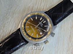 Vintage Soni (Sikura) Datomatic World Time mechanical rare Swiss mens watch