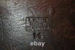 Vintage Swiss Army Military Leather Shoulder Bag 1954 R. Schutz Sattlerei Rare