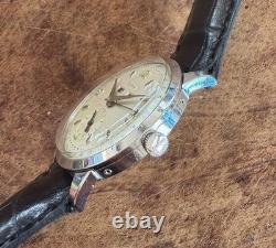Vintage Swiss Cyma Triple Date Watch c. 1950s Beautiful & Rare Watch VG+