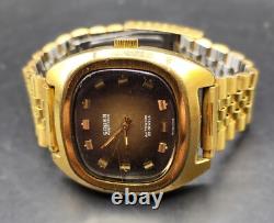 Vintage Swiss Gruen Precision Automatic 25 Jewels Gold Tone Mens Watch-Rare