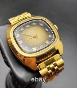 Vintage Swiss Gruen Precision Automatic 25 Jewels Gold Tone Mens Watch-Rare