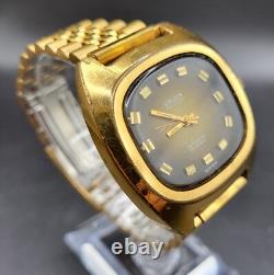 Vintage Swiss Gruen Precision Automatic 25 Jewels Gold Tone Mens Watch-Rare