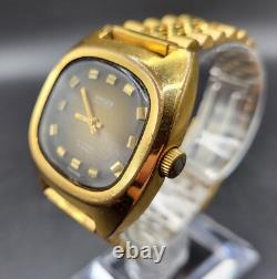 Vintage Swiss Gruen Precision Automatic 25 Jewels Gold Tone Mens Watch-Rare