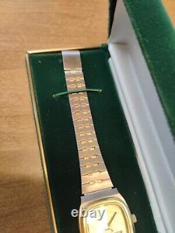 Vintage Swiss Made Jostens Watch In Case Usable Very Nice Need Battery Rare HTF