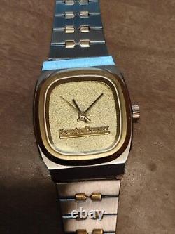 Vintage Swiss Made Jostens Watch In Case Usable Very Nice Need Battery Rare HTF