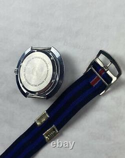 Vintage Swiss Made SUPEROMA Dive Watch 44mm Skin Diver Pepsi Bezel RARE Minty