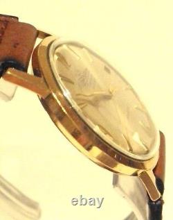 Vintage Swiss Men's Cornavin Gilt Rare Mechanical Watch, Silver Dial, Mint # 636