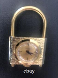Vintage Swiss Namruf Jewel Padlock Watch Pendant Belt Loop Wrist runs RARE