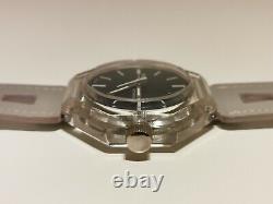 Vintage Swiss Rare Ladies Octagonal Clear Skeleton Mechanical Watch Prefect