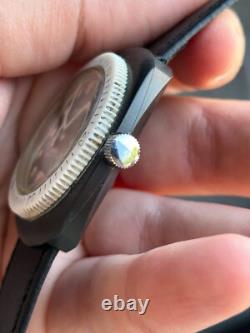Vintage Swiss Rare Watch Bero Sealine Brevet Case PVD Black Diver's Men's 40mm