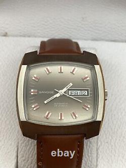 Vintage Swiss SANDOZ INCABLOC Automatic 25 Jewels Watch 1970'S Rare