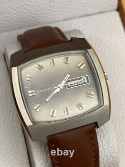 Vintage Swiss SANDOZ INCABLOC Automatic 25 Jewels Watch 1970'S Rare