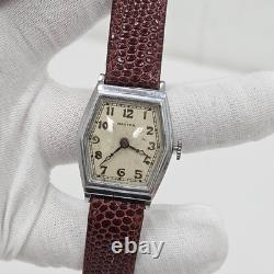 Vintage Swiss Warwick Swiss 6 Jewel Art Deco Men's Wrist Watch Master Rare Runs