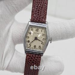 Vintage Swiss Warwick Swiss 6 Jewel Art Deco Men's Wrist Watch Master Rare Runs