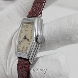 Vintage Swiss Warwick Swiss 6 Jewel Art Deco Men's Wrist Watch Master Rare Runs