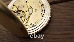 Vintage Swiss rare pocket watch Vidar RW RoWi 15j Walz Gold Double 20 Mikron