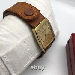 Vintage Tank Manual Winding Gold Plated Lady Watch Favre Leuba Swiss Ultra Rare