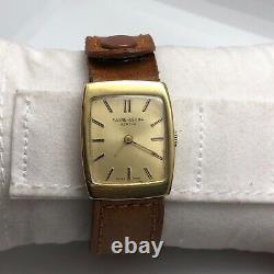 Vintage Tank Manual Winding Gold Plated Lady Watch Favre Leuba Swiss Ultra Rare