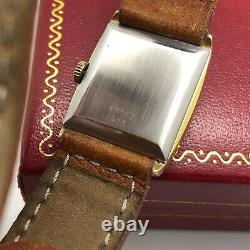 Vintage Tank Manual Winding Gold Plated Lady Watch Favre Leuba Swiss Ultra Rare