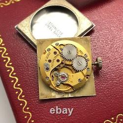 Vintage Tank Manual Winding Gold Plated Lady Watch Favre Leuba Swiss Ultra Rare