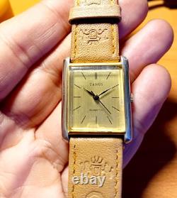 Vintage Tanus watch Tank mechanic Swiss watch 1970s Rare Watch