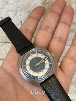 Vintage Tell Watch Autoamtic Men's Gents 40mm White Blue Dial Rare 1960's Swiss