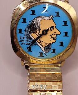 Vintage The Jim Taylor #1 Watch Wrist Watch Swiss Made Tested Working Rare