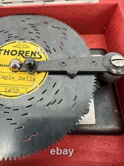 Vintage Thorens Swiss Automatic Disc Music Box with 12 Discs Rare Collectible