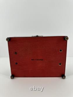 Vintage Thorens Swiss Automatic Disc Music Box with 12 Discs Rare Collectible