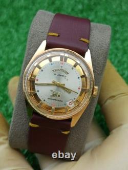 Vintage Tramway 17 Jewels Swiss Made Mechanical Men Watch Date Gold Plated RARE