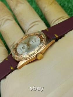 Vintage Tramway 17 Jewels Swiss Made Mechanical Men Watch Date Gold Plated RARE