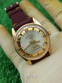 Vintage Tramway 17 Jewels Swiss Made Mechanical Men Watch Date Gold Plated RARE