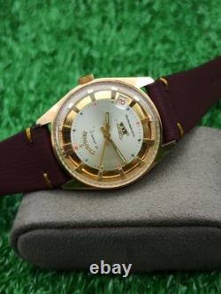 Vintage Tramway 17 Jewels Swiss Made Mechanical Men Watch Date Gold Plated RARE