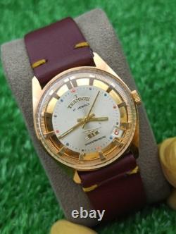 Vintage Tramway 17 Jewels Swiss Made Mechanical Men Watch Date Gold Plated RARE