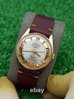 Vintage Tramway 17 Jewels Swiss Made Mechanical Men Watch Date Gold Plated RARE