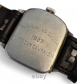 Vintage Ultra Rare 1927 Chevrolet Radiator Quota Award H. Didisheim Swiss Watch