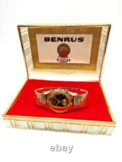 Vintage Ultra Rare Gents Benrus Citation Swiss Sub Second Slim Cross Hair Watch