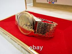 Vintage Ultra Rare Gents Benrus Citation Swiss Sub Second Slim Cross Hair Watch