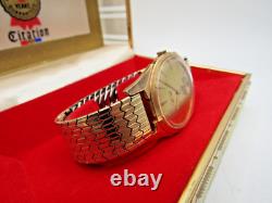 Vintage Ultra Rare Gents Benrus Citation Swiss Sub Second Slim Cross Hair Watch