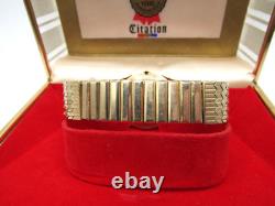 Vintage Ultra Rare Gents Benrus Citation Swiss Sub Second Slim Cross Hair Watch