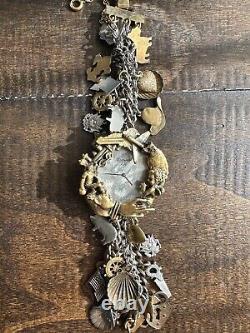 Vintage Ultra Rare John Wind Maximal Art Watch Charm Bracelet Watch Swiss Unique