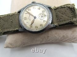 Vintage Ultra Rare WWII Record Sport Military Cal 107 Watch Swiss Brevet Repair