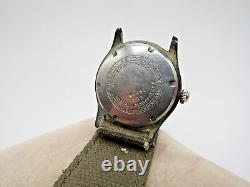 Vintage Ultra Rare WWII Record Sport Military Cal 107 Watch Swiss Brevet Repair