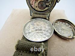 Vintage Ultra Rare WWII Record Sport Military Cal 107 Watch Swiss Brevet Repair