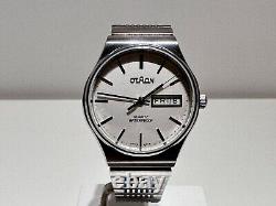 Vintage Very Rare Collectible Swiss All St. Steel Men's Quartz Watch Otron 7j