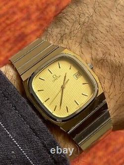 Vintage Very Rare Omega Seamaster Cermet Gold Tulip Swiss Men's Watch