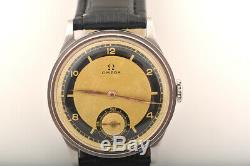 Vintage Very Rare Omega bullseye two-tone dial Swiss made watch with warranty