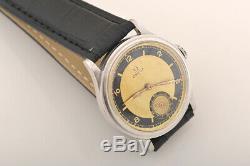 Vintage Very Rare Omega bullseye two-tone dial Swiss made watch with warranty