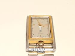 Vintage Very Rare Swiss Two Tone St. Steel Rectangle Men Automatic Watchtechnos
