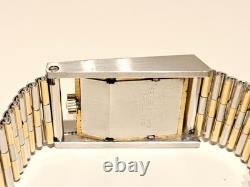 Vintage Very Rare Swiss Two Tone St. Steel Rectangle Men Automatic Watchtechnos